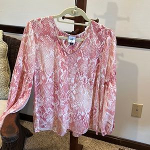 Cabi Bethany pink blouse; medium